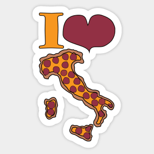 I Love Italian Pizza Sticker